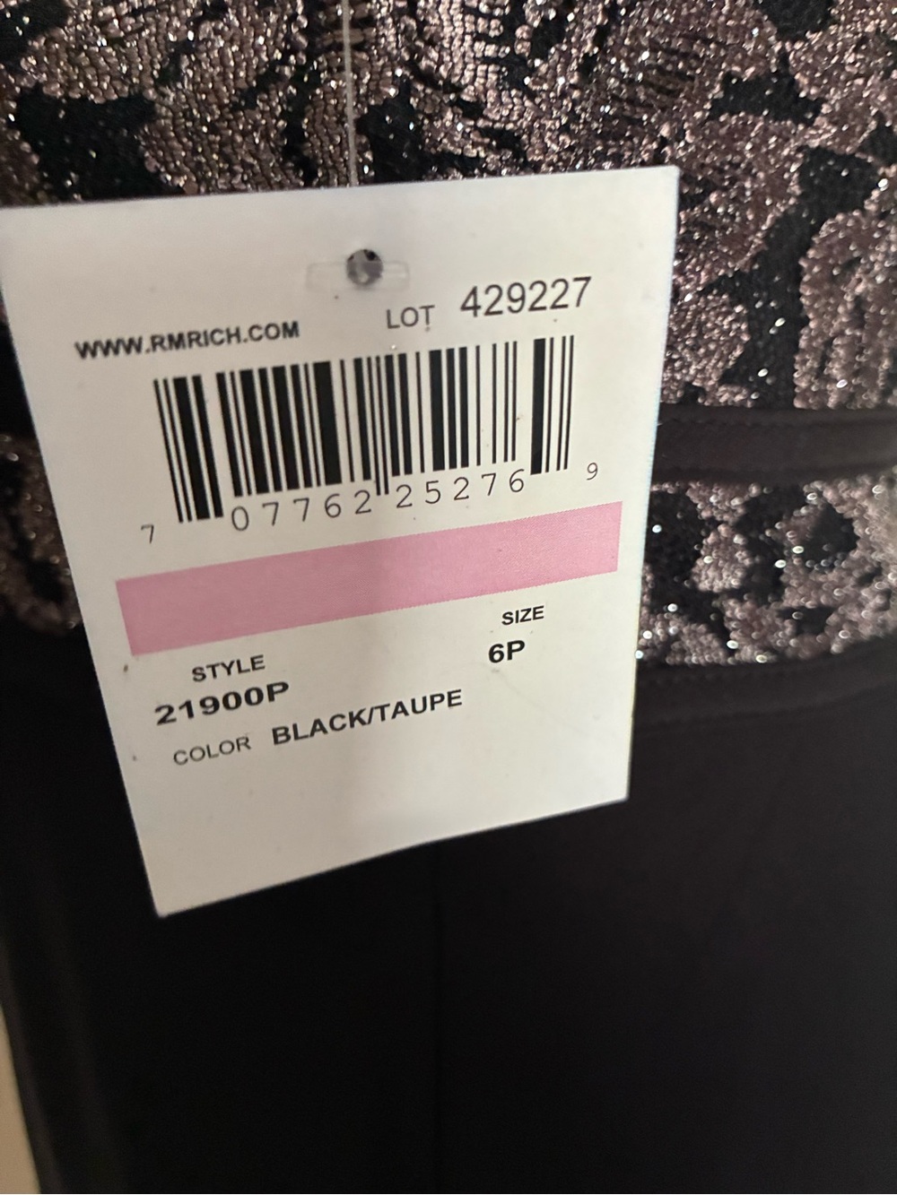 NWT Nightway Glitter Lace Keyhole Maxi Gown Black Taupe Formal Evening - Picture 6 of 10